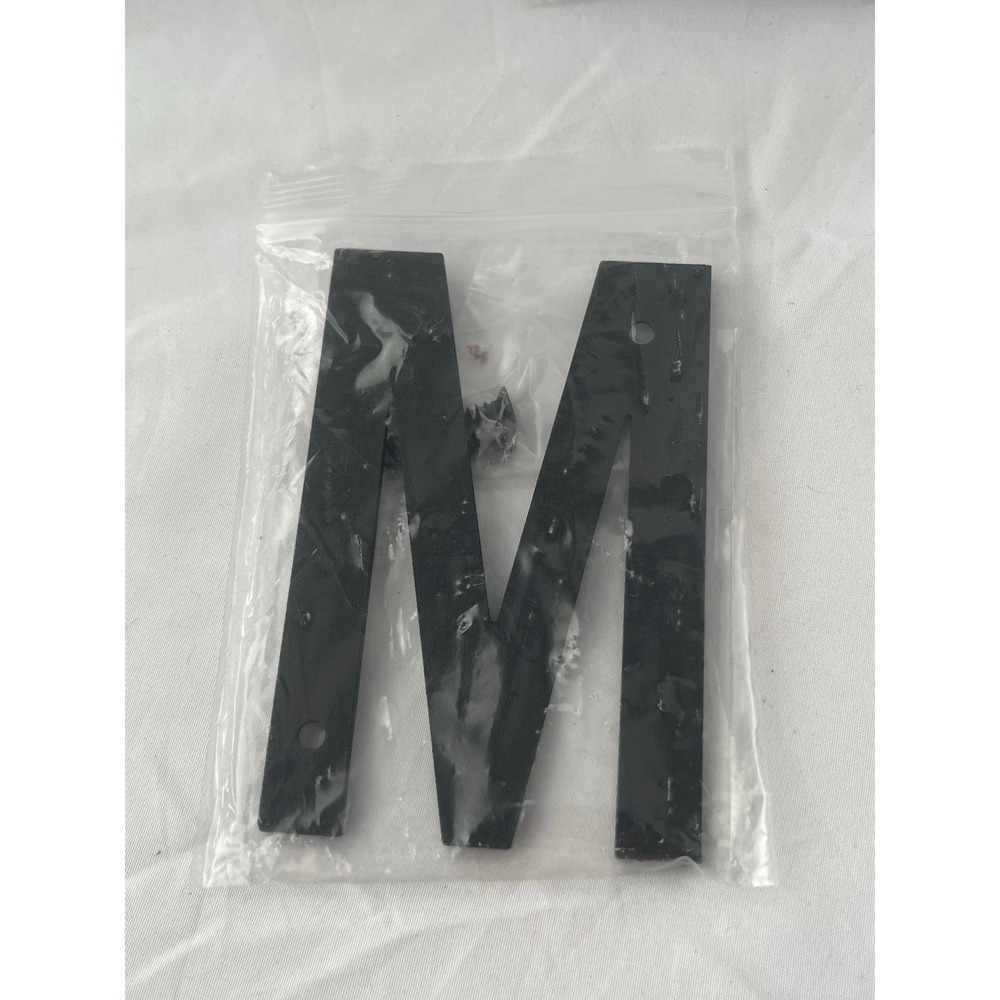 Black Metal Letter M‎ Wall Decor Monogram Initial Sign w/ Mounting Hardware 8"